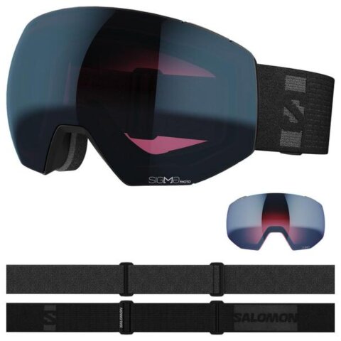 SKI MASKA SALOMON RADIUM PRIME SIGMA PHOTO L Blk S1-S3 +EXTRA LENS S1-S2 Ice Blue