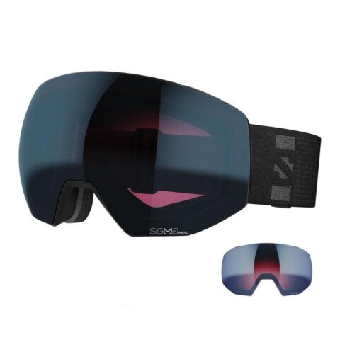 SKI MASKA SALOMON RADIUM PRIME SIGMA PHOTO L Blk S1-S3 +EXTRA LENS S1-S2 Ice Blue