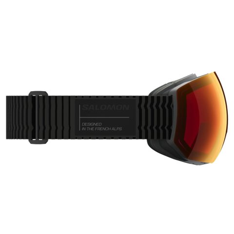 SKI MASKA SALOMON RADIUM PRO SIGMA Blk/Poppy Red S2 L-fit + EKSTRA LENS Lite Blue S1