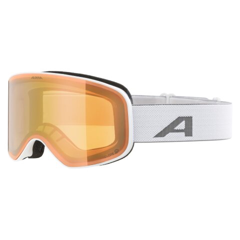 SKI MASKA ALPINA SLOPE QUATTROFLEX Matt WhiteQ Gold S2