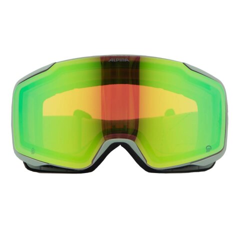 SKI MASKA ALPINA TAOS QUATTROFLEX Matt BlkGreenQ Green S2