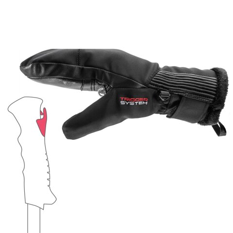 SKI RUKAVICE LEKI VALLARTA MITT TS 3D Lady Blk