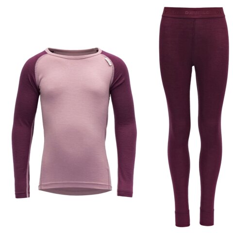 SKI VEŠ DEVOLD MULTI SPORT MERINO SET JR Port/Fox