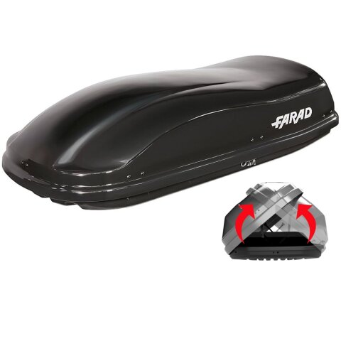 KROVNA KUTIJA FARAD MARLIN 480L DUO METALIC BLACK 190 x80x40