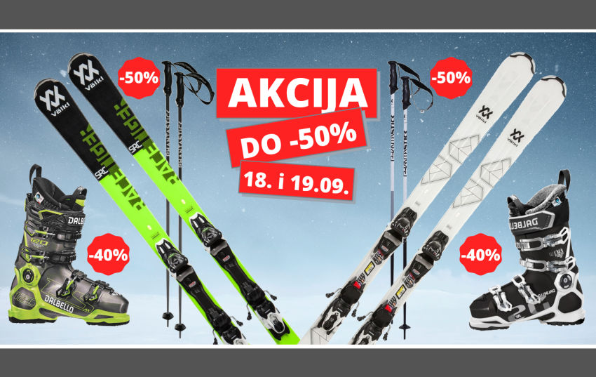 Do 50% popusta povodom otvorenja ski sezone u poslovnici Varaždin!